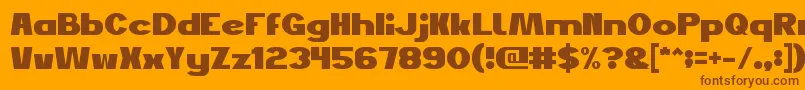 JustDoGood Font – Brown Fonts on Orange Background