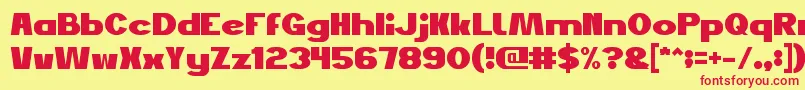 JustDoGood Font – Red Fonts on Yellow Background