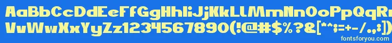 JustDoGood Font – Yellow Fonts on Blue Background