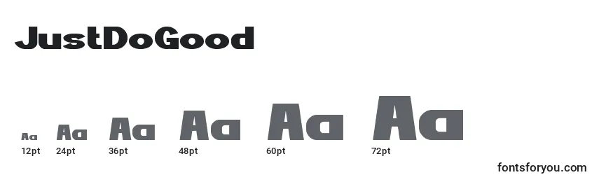JustDoGood Font Sizes