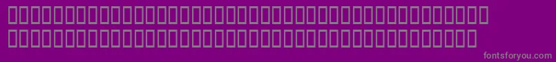 Czcionka WbxgrannytItalic – szare czcionki na fioletowym tle