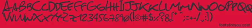 fuente SebastianFont – Fuentes Negras Sobre Fondo Rojo