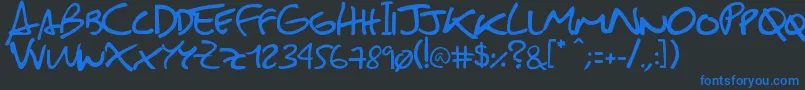 fuente SebastianFont – Fuentes Azules Sobre Fondo Negro