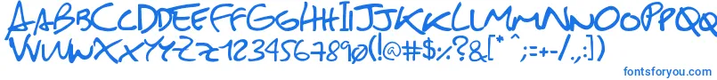 SebastianFont Font – Blue Fonts on White Background