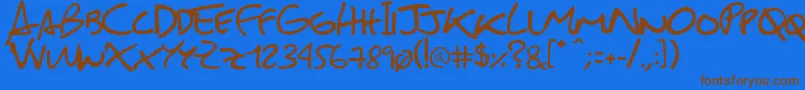 More about SebastianFont Font SebastianFont Font – Brown Fonts on Blue Background