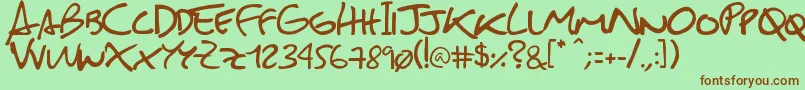 SebastianFont Font – Brown Fonts on Green Background