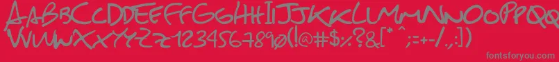 SebastianFont Font – Gray Fonts on Red Background