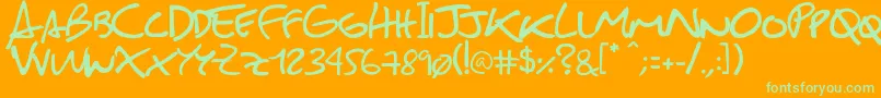 SebastianFont Font – Green Fonts on Orange Background