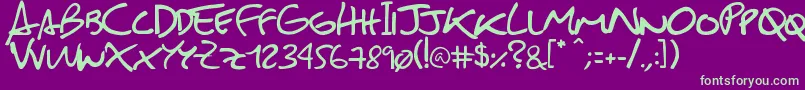 SebastianFont Font – Green Fonts on Purple Background