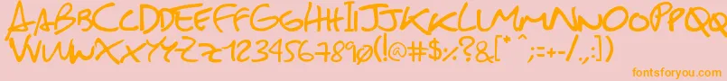 SebastianFont Font – Orange Fonts on Pink Background