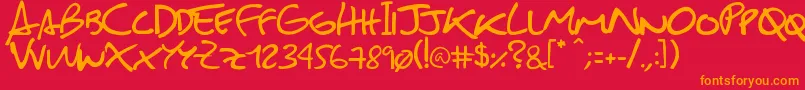 SebastianFont Font – Orange Fonts on Red Background