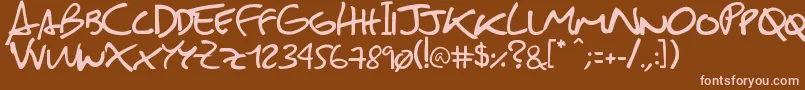 SebastianFont Font – Pink Fonts on Brown Background