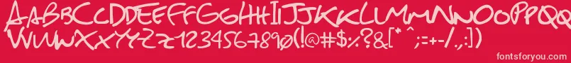 SebastianFont Font – Pink Fonts on Red Background