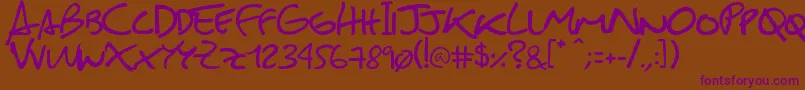 SebastianFont Font – Purple Fonts on Brown Background