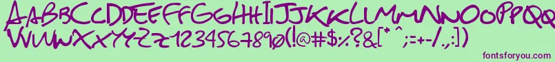 SebastianFont Font – Purple Fonts on Green Background