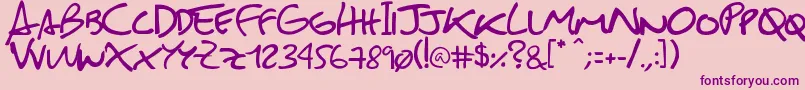 SebastianFont Font – Purple Fonts on Pink Background