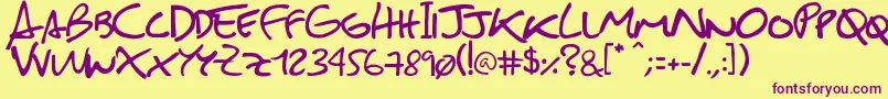 SebastianFont Font – Purple Fonts on Yellow Background