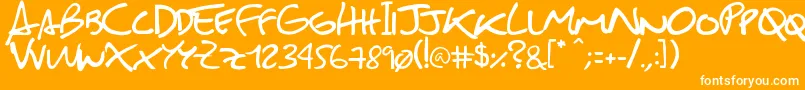 SebastianFont Font – White Fonts on Orange Background