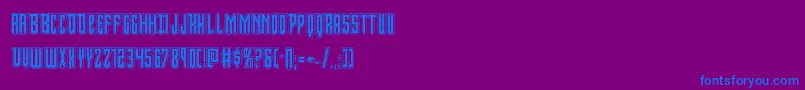 Viceroyacad-Schriftart – Blaue Schriften auf violettem Hintergrund