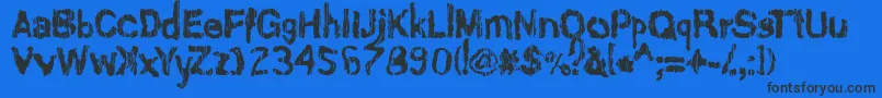 AshesToAshes Font – Black Fonts on Blue Background