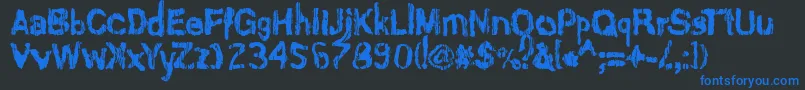 AshesToAshes Font – Blue Fonts on Black Background