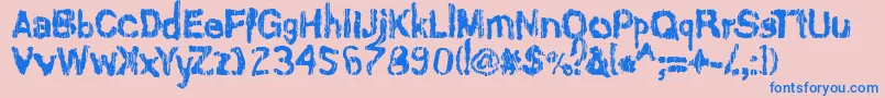 AshesToAshes Font – Blue Fonts on Pink Background