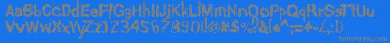 フォントAshesToAshes – 青い背景に灰色の文字