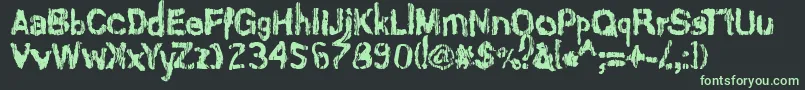 AshesToAshes Font – Green Fonts on Black Background