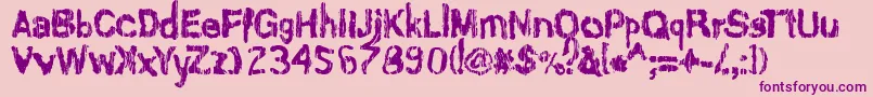 AshesToAshes Font – Purple Fonts on Pink Background