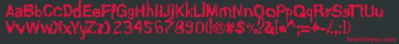 AshesToAshes Font – Red Fonts on Black Background