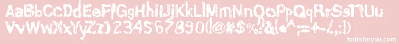 AshesToAshes Font – White Fonts on Pink Background