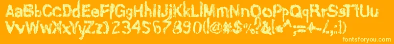 AshesToAshes Font – Yellow Fonts on Orange Background