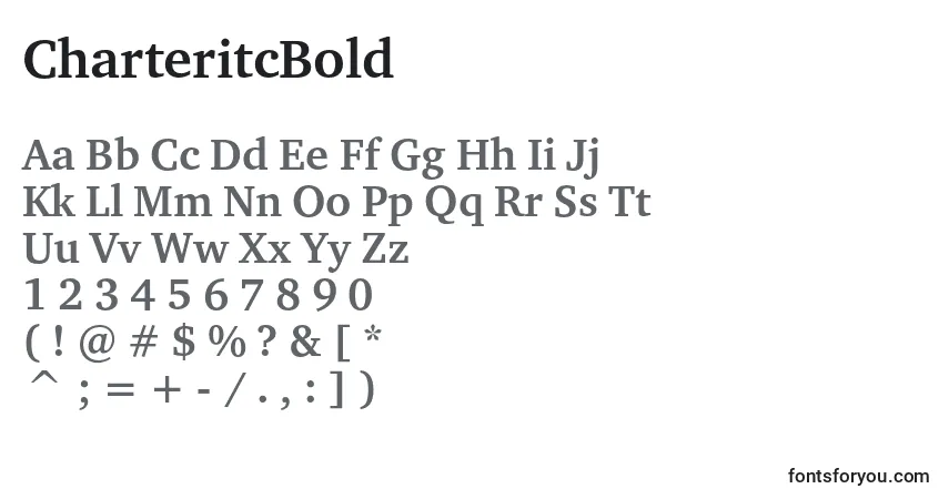 Schriftart CharteritcBold (61391) – Alphabet, Zahlen, spezielle Symbole