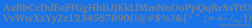 フォントCharteritcBold – 青い背景に灰色の文字