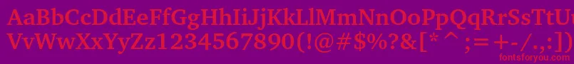 CharteritcBold Font – Red Fonts on Purple Background