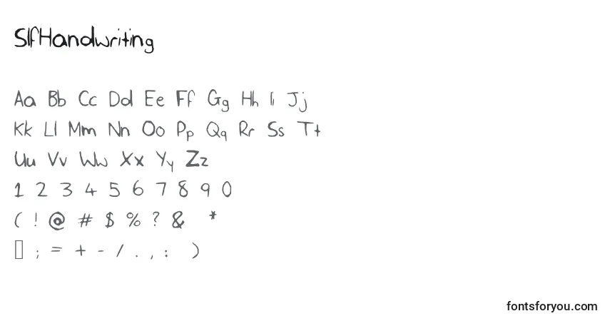 Czcionka SlfHandwriting – alfabet, cyfry, specjalne znaki