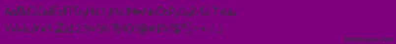 SlfHandwriting Font – Black Fonts on Purple Background