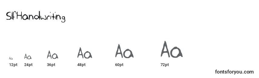 SlfHandwriting Font Sizes