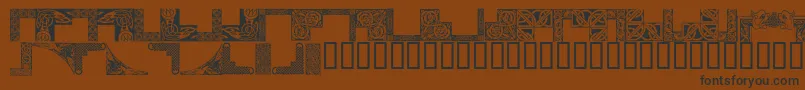 CelticFrames Font – Black Fonts on Brown Background