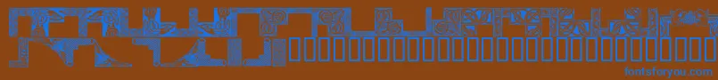 CelticFrames Font – Blue Fonts on Brown Background