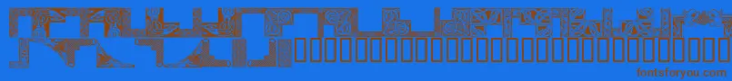 Шрифт CelticFrames – коричневые шрифты на синем фоне