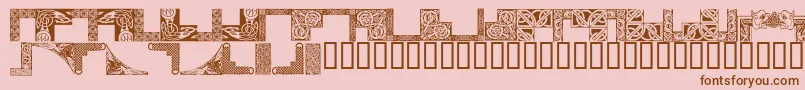 Шрифт CelticFrames – коричневые шрифты на розовом фоне