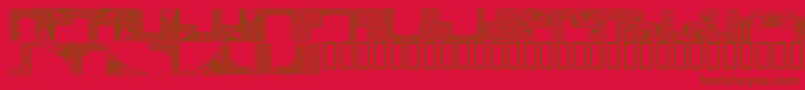 CelticFrames Font – Brown Fonts on Red Background