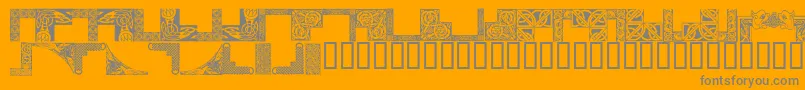 fuente CelticFrames – Fuentes Grises Sobre Fondo Naranja