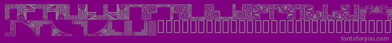 CelticFrames Font – Gray Fonts on Purple Background