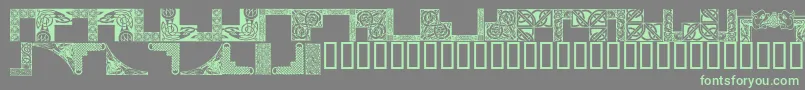 Czcionka CelticFrames – zielone czcionki na szarym tle