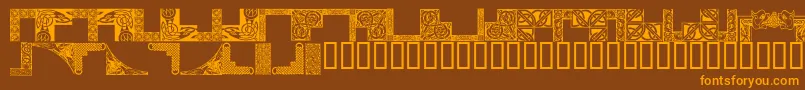 CelticFrames Font – Orange Fonts on Brown Background