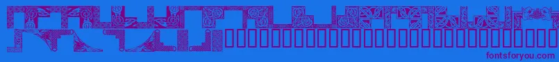 CelticFrames Font – Purple Fonts on Blue Background