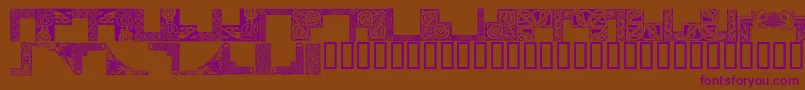 CelticFrames Font – Purple Fonts on Brown Background