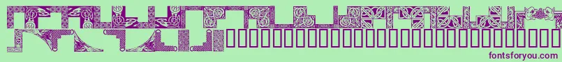 CelticFrames Font – Purple Fonts on Green Background
